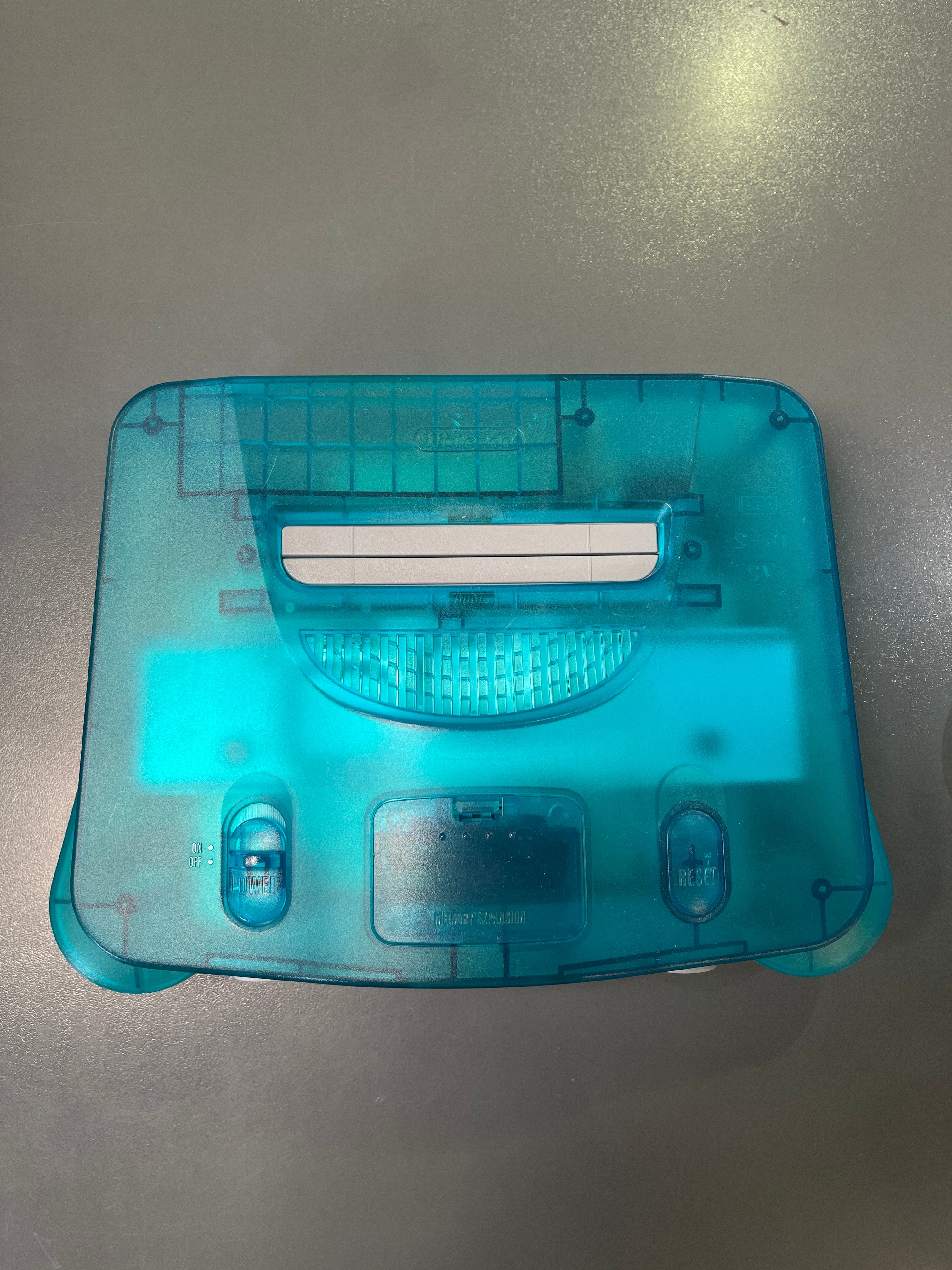 Original Nintendo 64 Konsole Ice Blue Clear Transparent