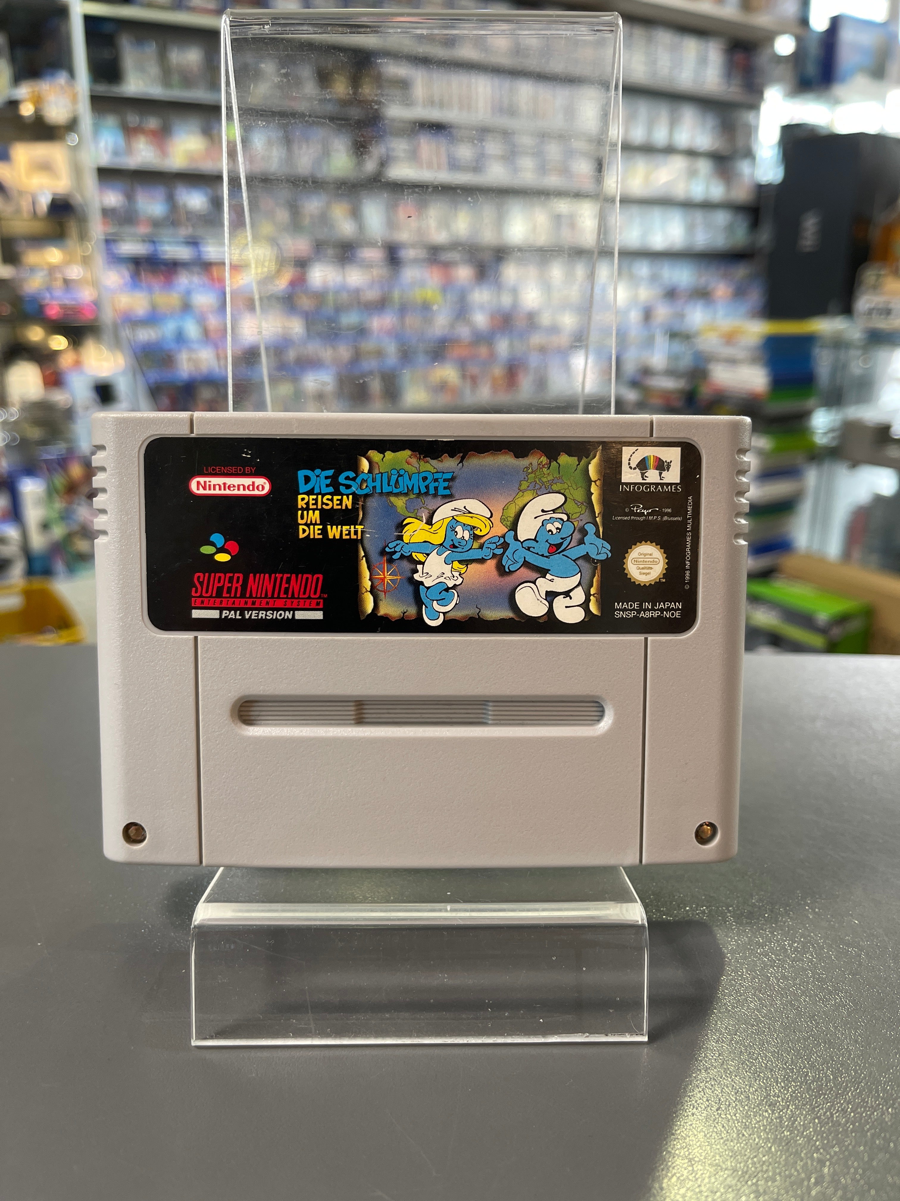 Die Schlümpfe reisen um die Welt Nintendo SNES Modul