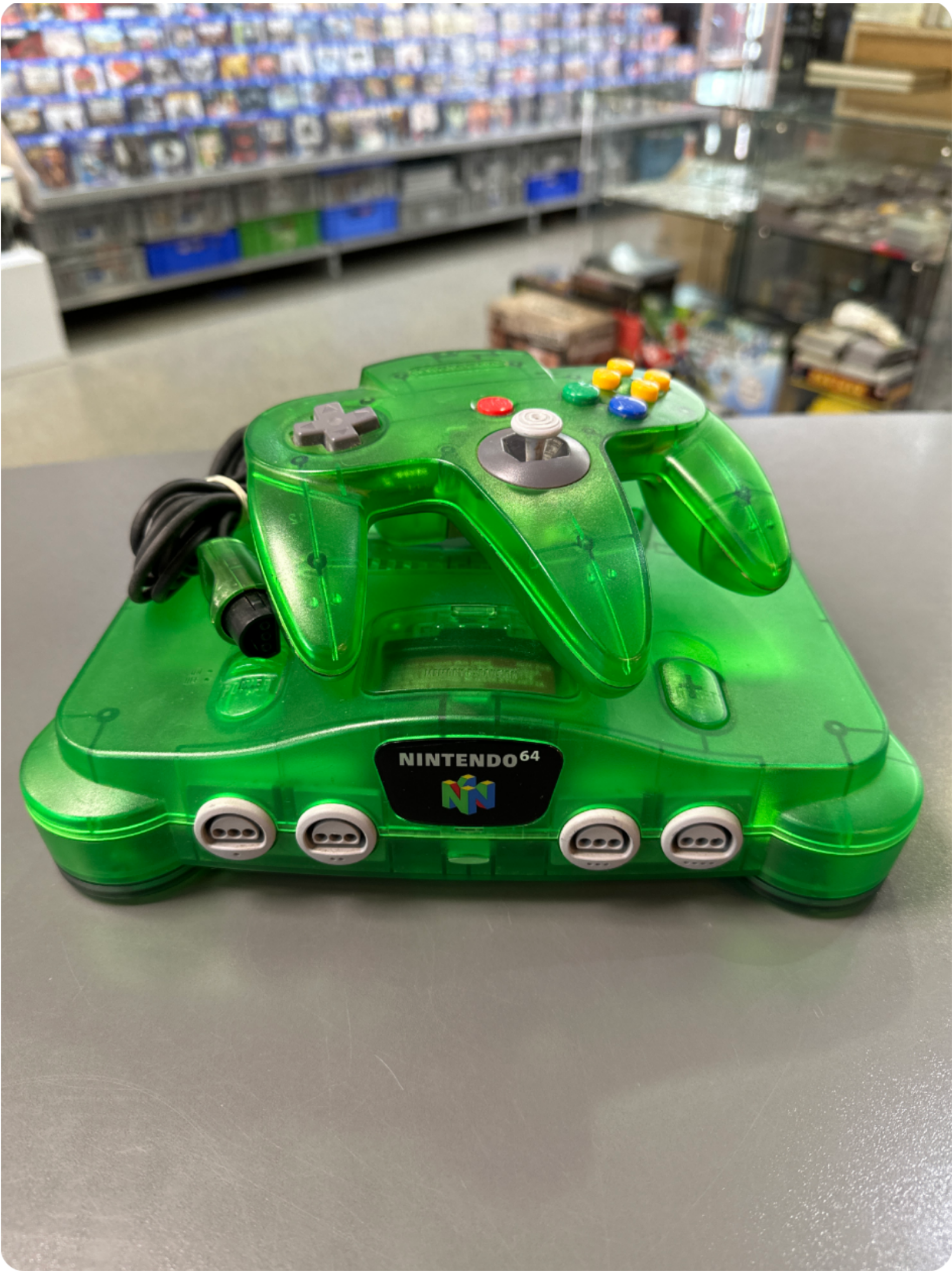 Original Nintendo 64 Konsole Jungle Green Clear Transparent