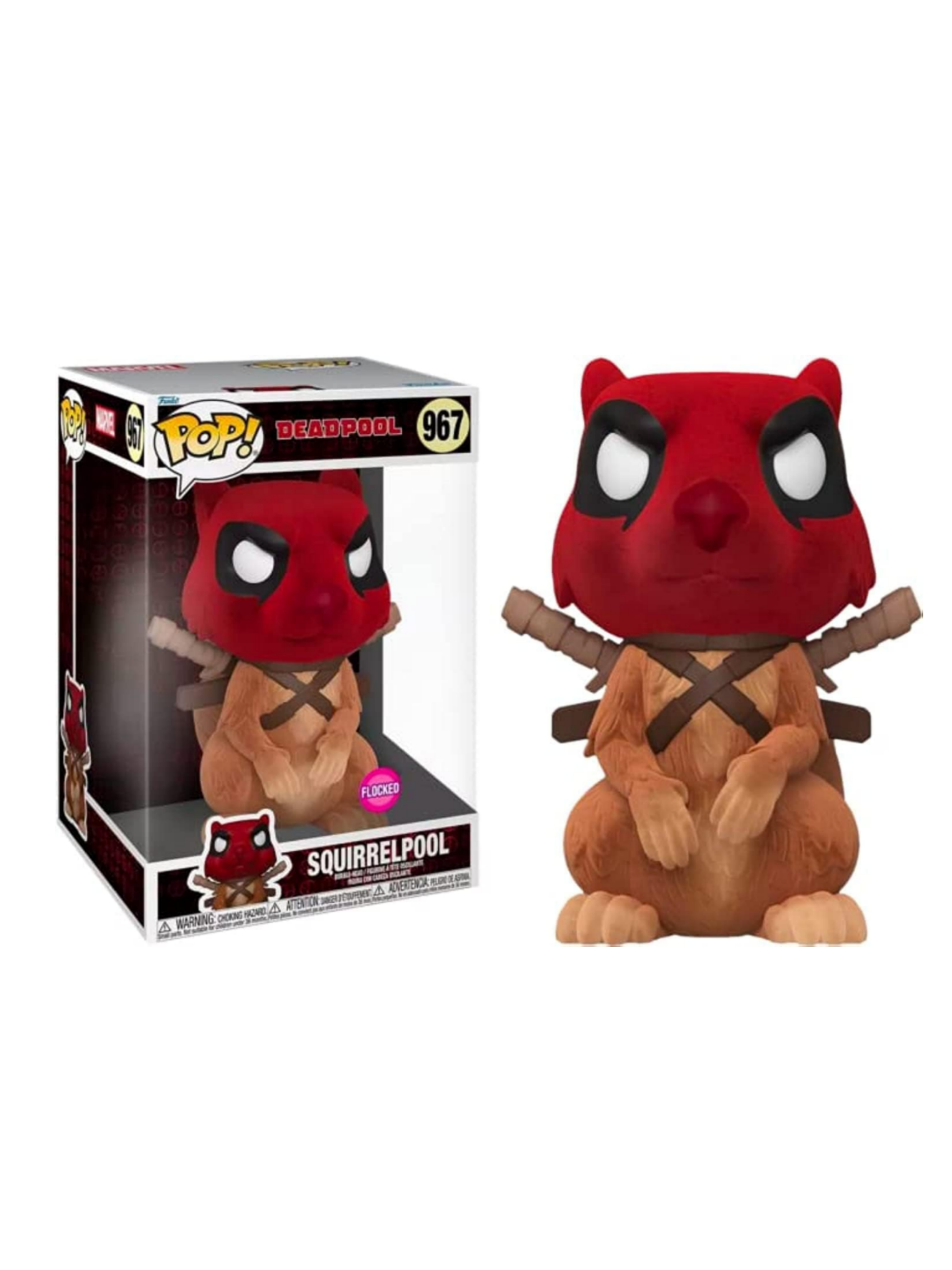 Deadpool Super Sized Jumbo POP! Vinyl Figur Squirrelpool (Flocked) 25 cm