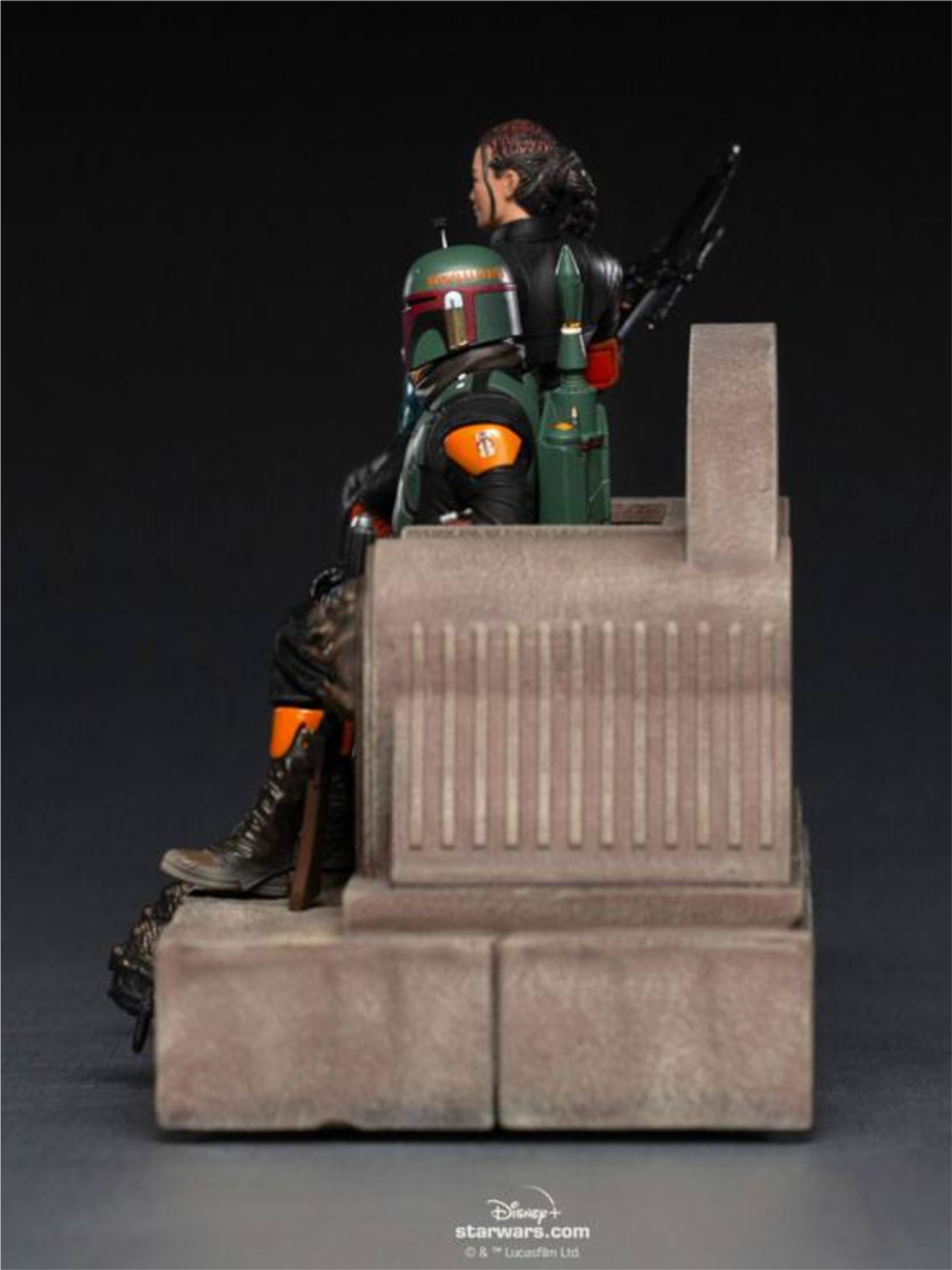 Star Wars The Mandalorian Deluxe Art Scale Statue 1/10 Boba Fett & Fennec on Throne 23 cm