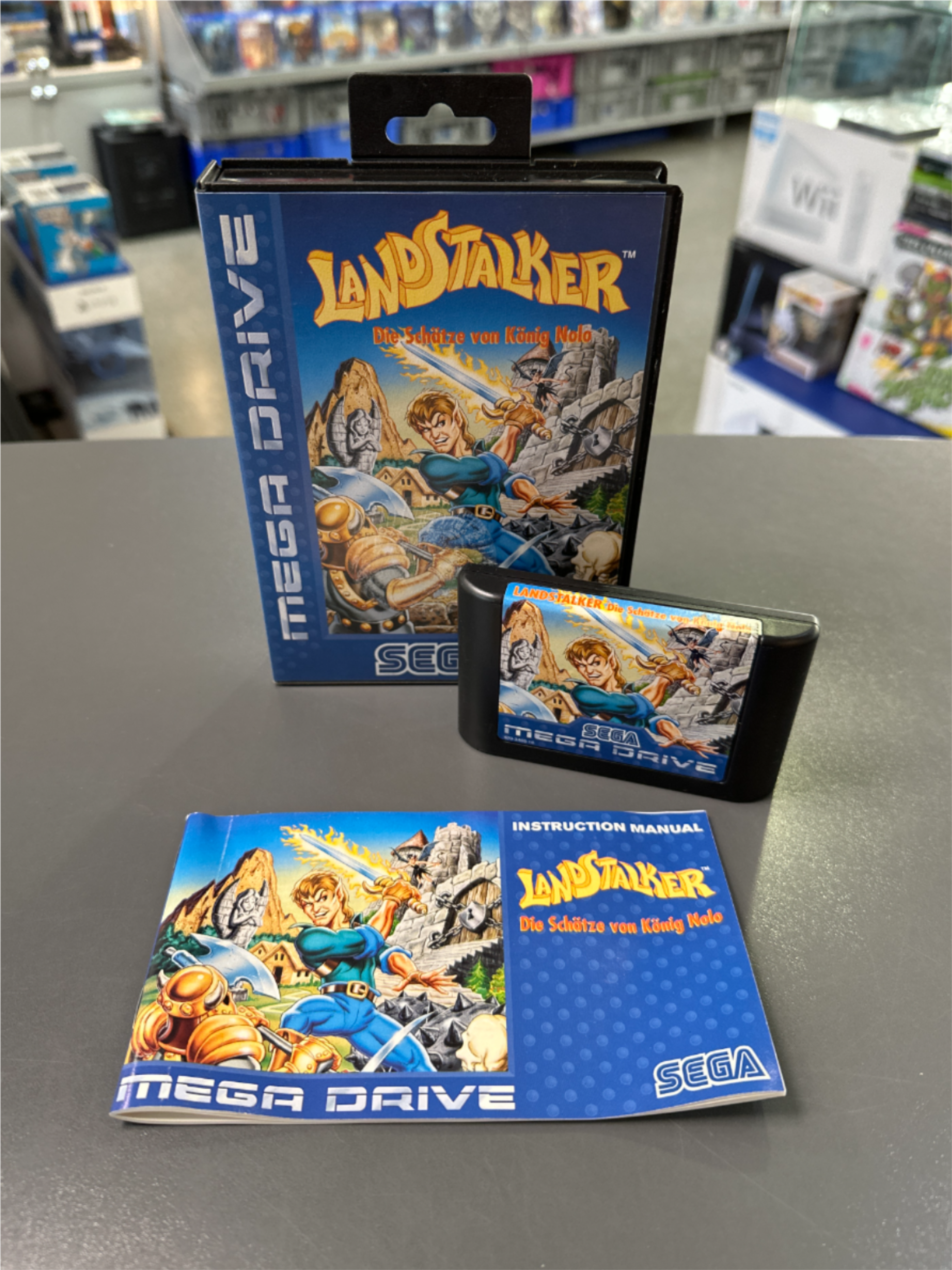 SEGA Mega Drive Spiel- Landstalker mit OVP sehr guter Zustand*gebraucht