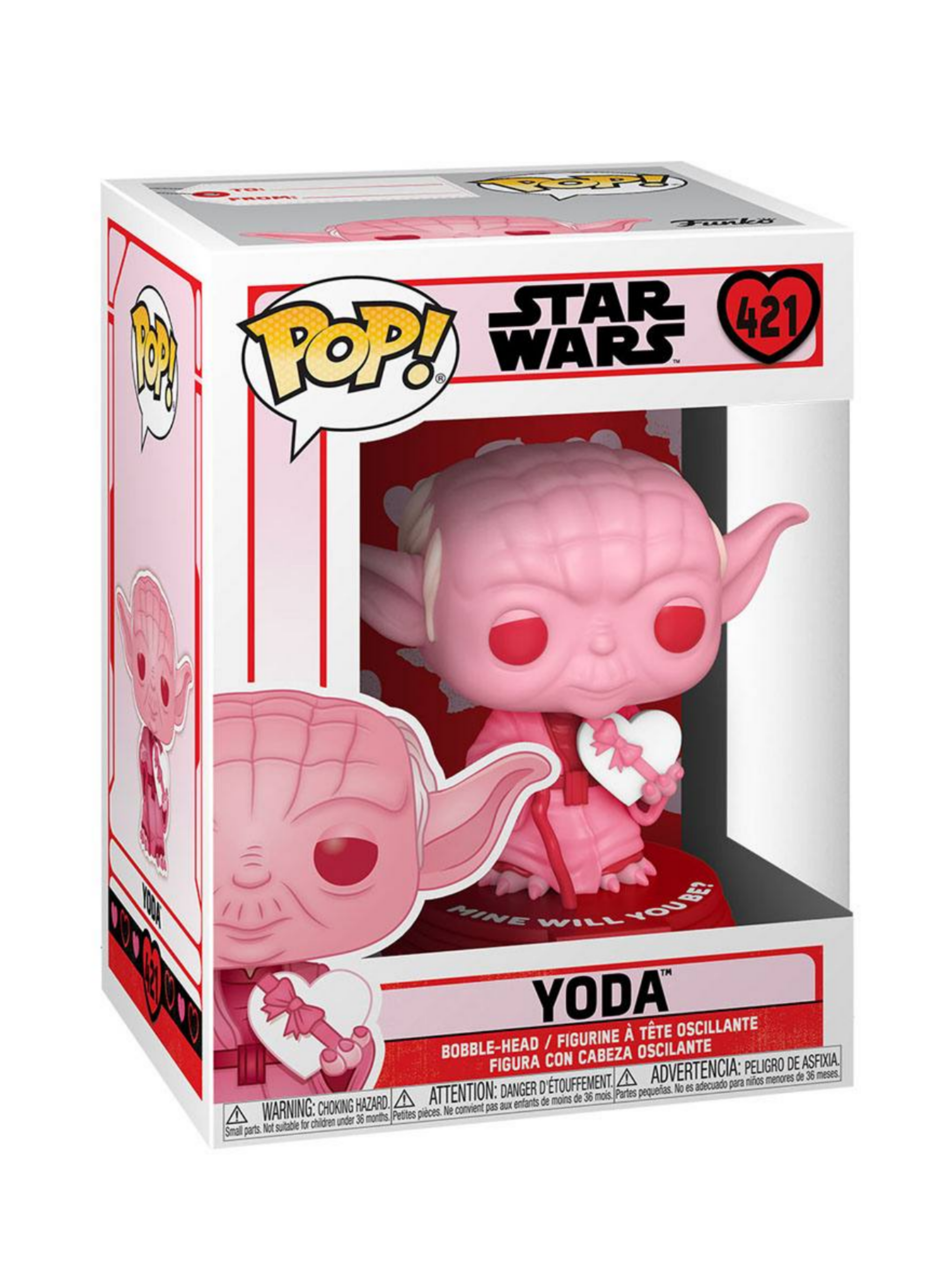 Star Wars Valentines POP! Star Wars Vinyl Figur Yoda w/Heart 9 cm