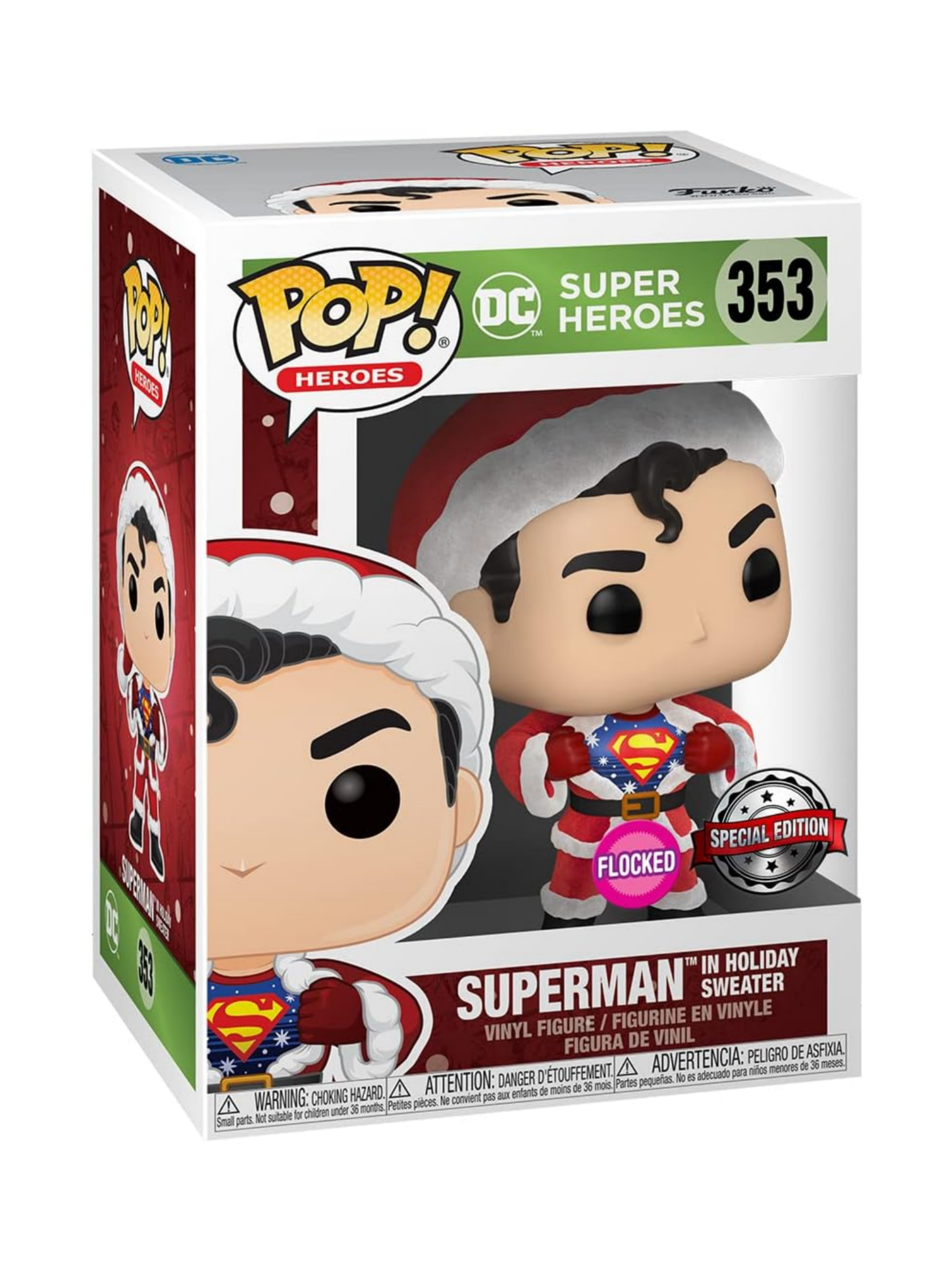 DC Funko POP! Funko Pop Superman in Holiday Sweater Flocked