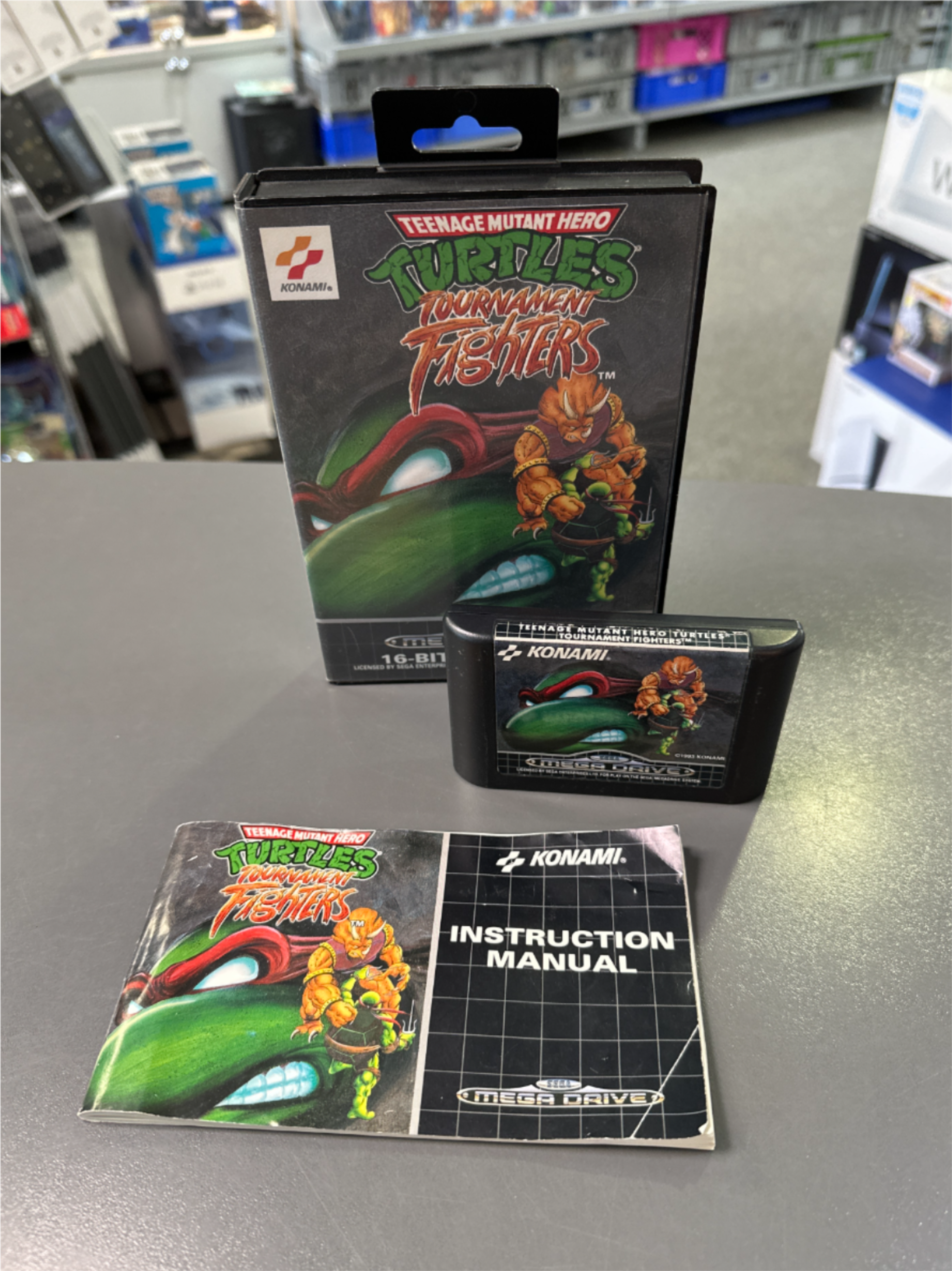 SEGA Mega Drive Spiel-Turtles Tournament Fighters mit OVP guter Zustand*gebraucht