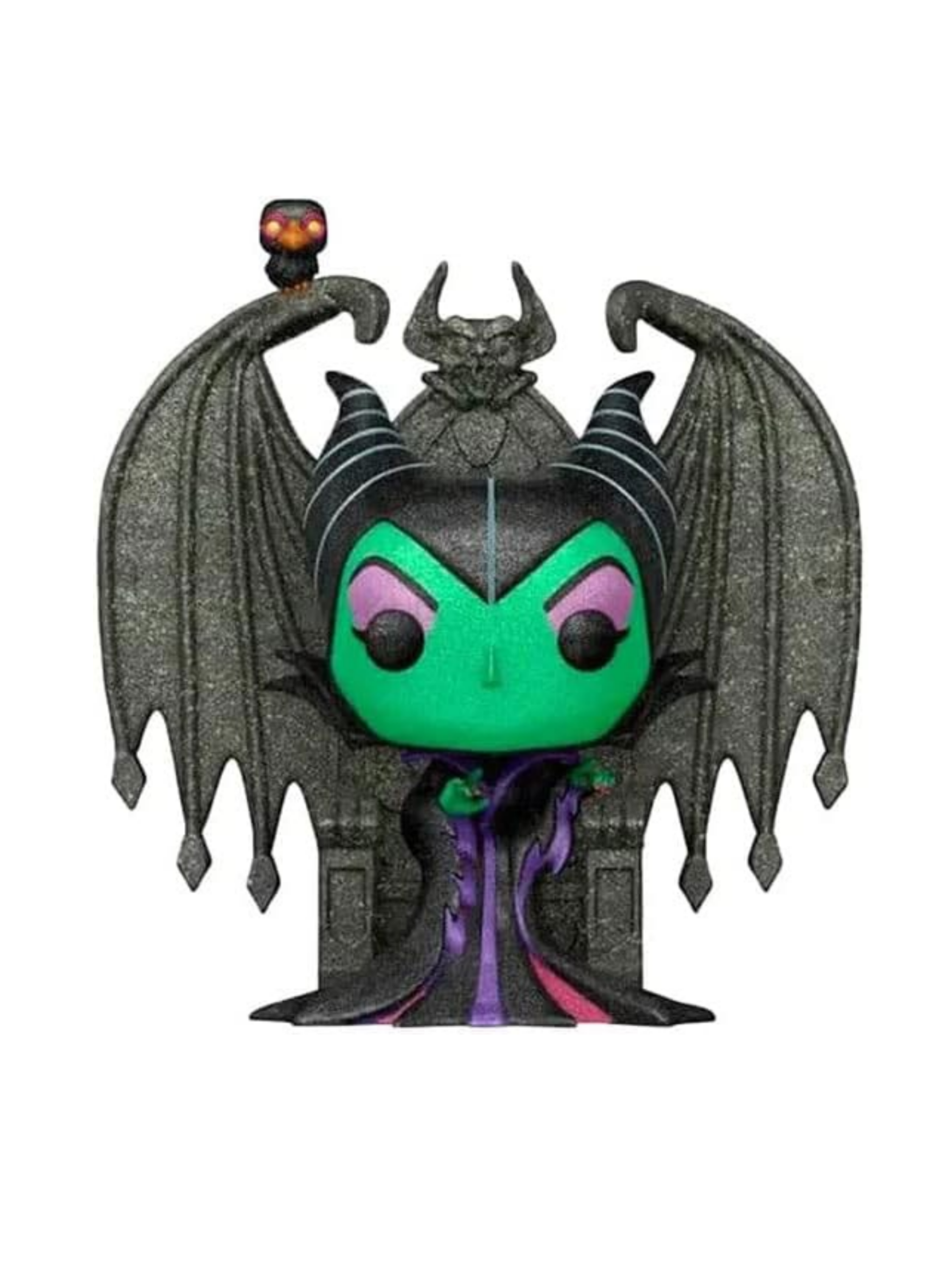 Disney POP! Deluxe Villains Vinyl Figur Maleficent on Throne (DGLT) 9 cm