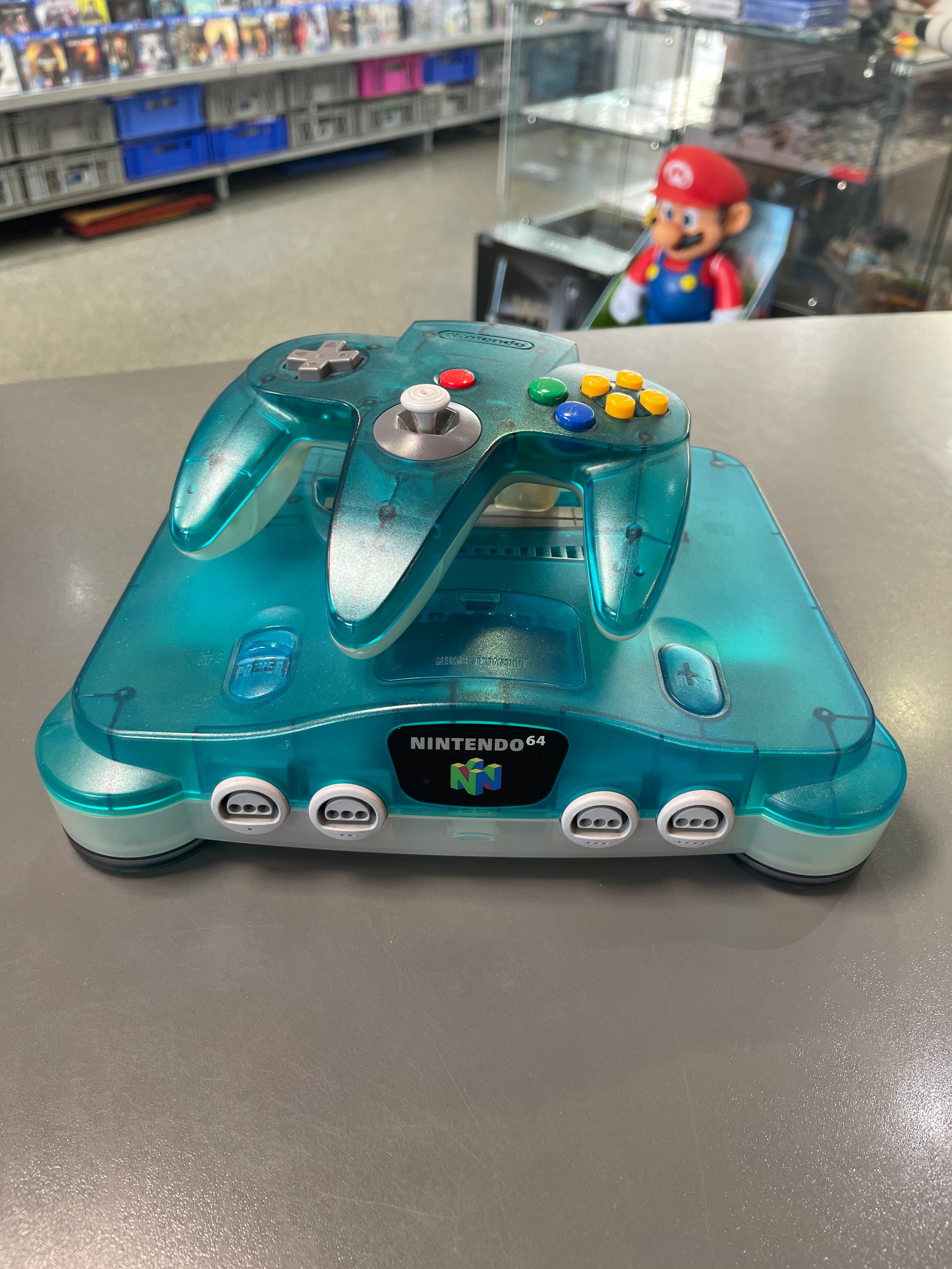 Original Nintendo 64 Konsole Ice Blue Clear Transparent