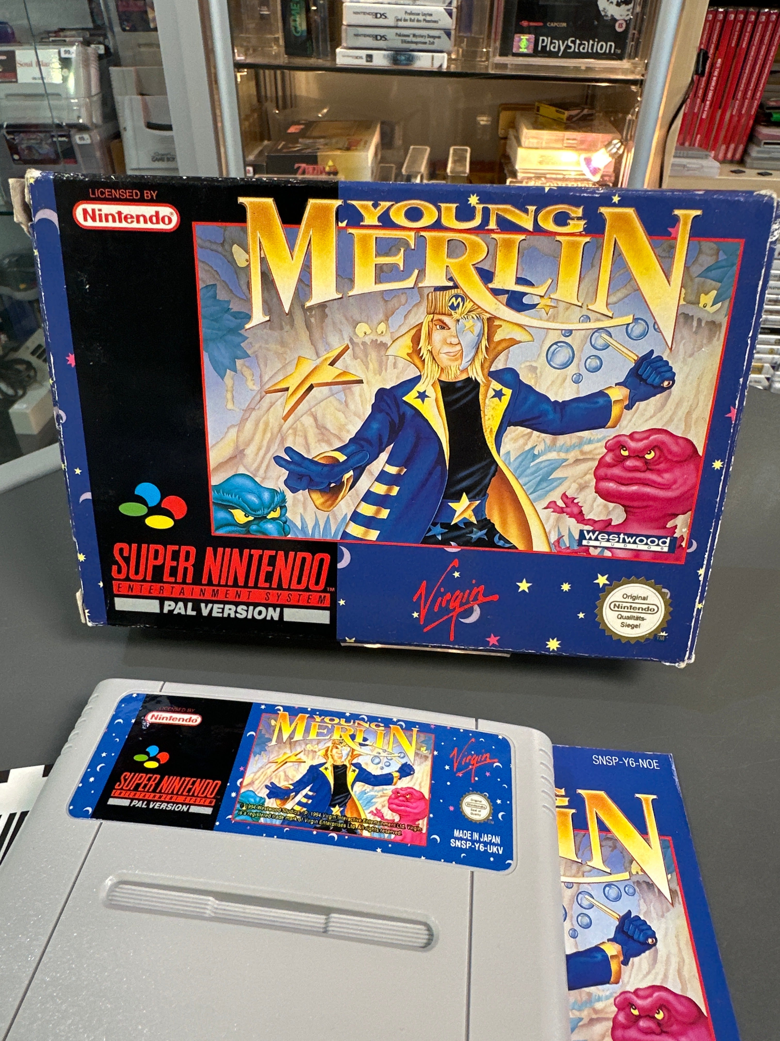 Young Merlin OVP Super Nintendo SNES