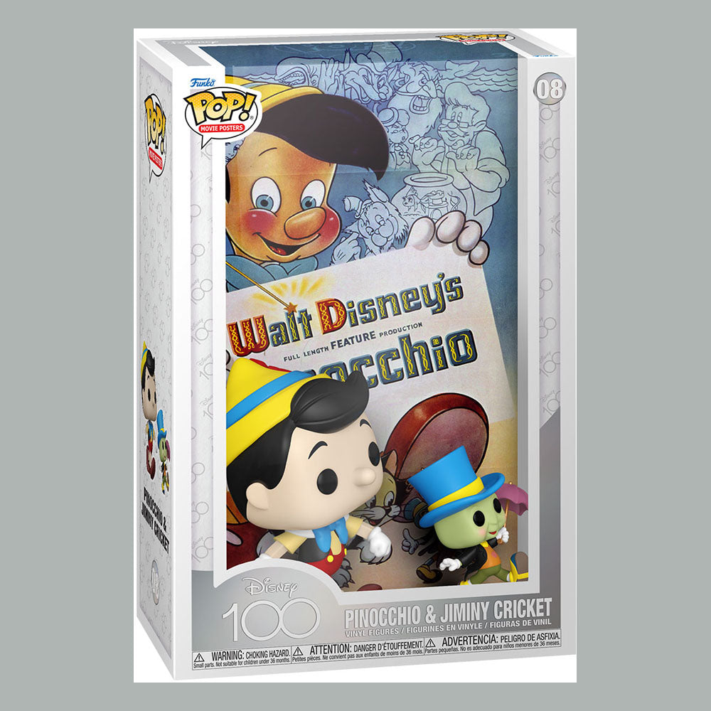 Disney's 100th Anniversary POP! Movie Poster & Figur Pinocchio 9 cm