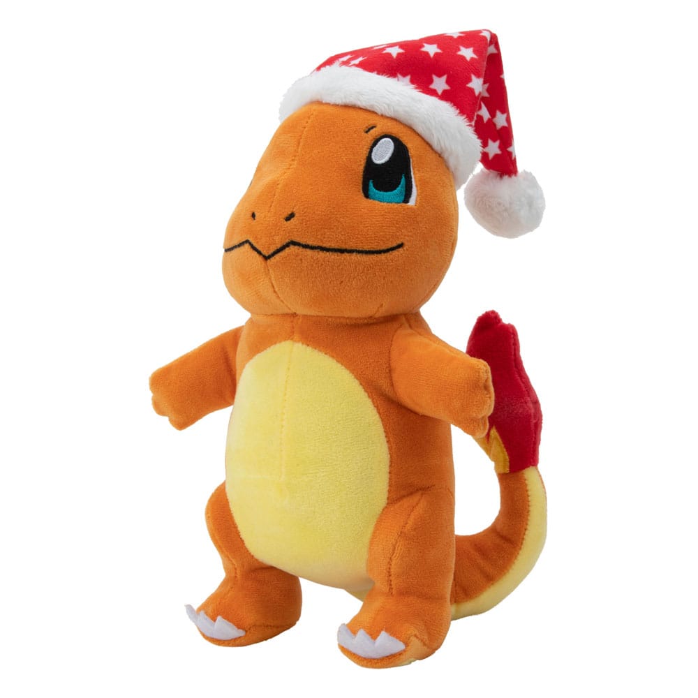 Pokémon Plüschfigur Winter Glumanda mit Weihnachtsmütze 20 cm