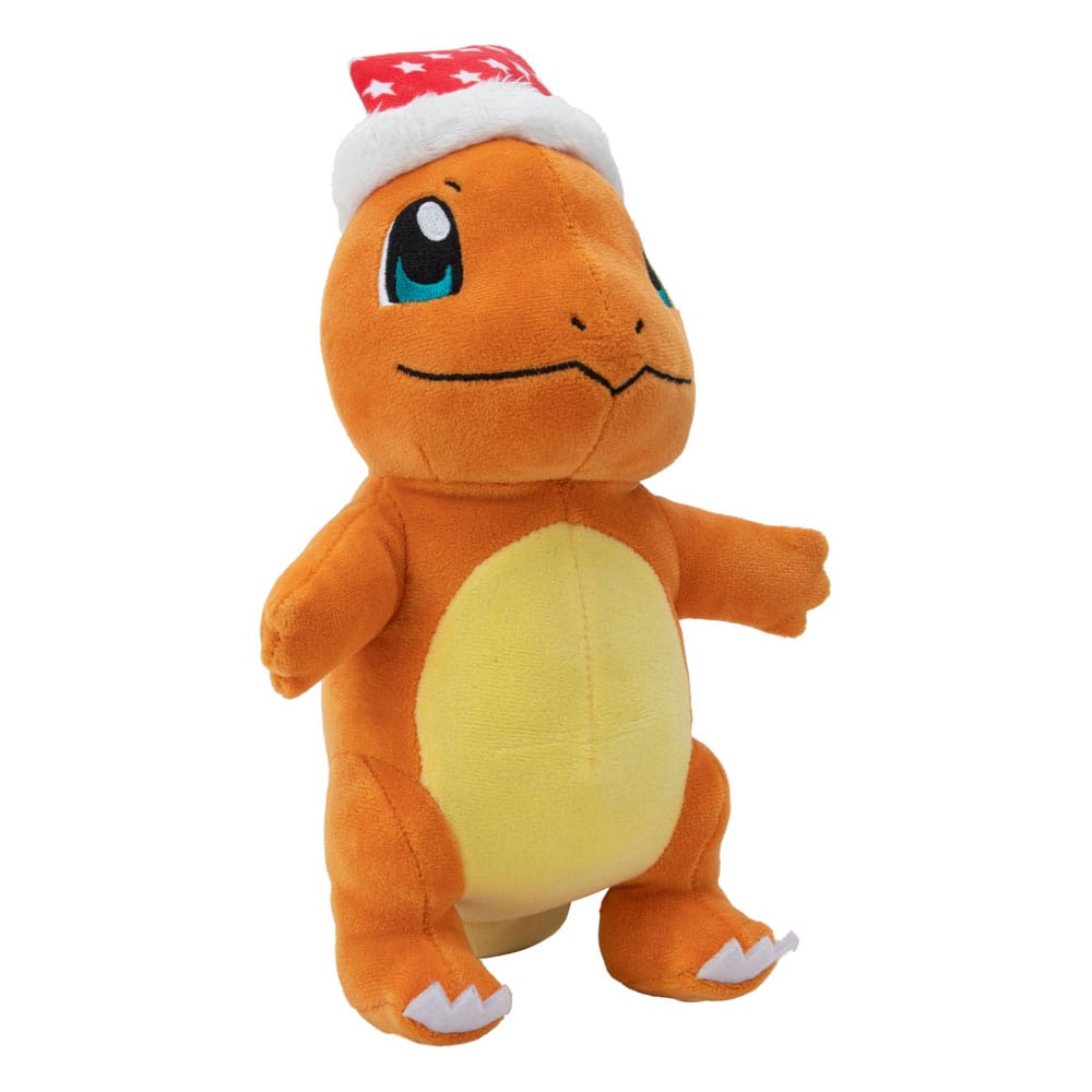 Pokémon Plüschfigur Winter Glumanda mit Weihnachtsmütze 20 cm