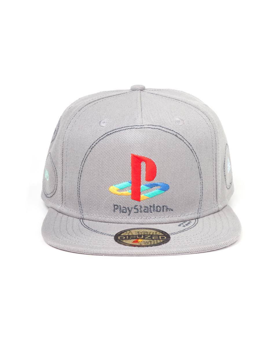 Sony PlayStation Snap Back Hip Hop Cap Silver Logo